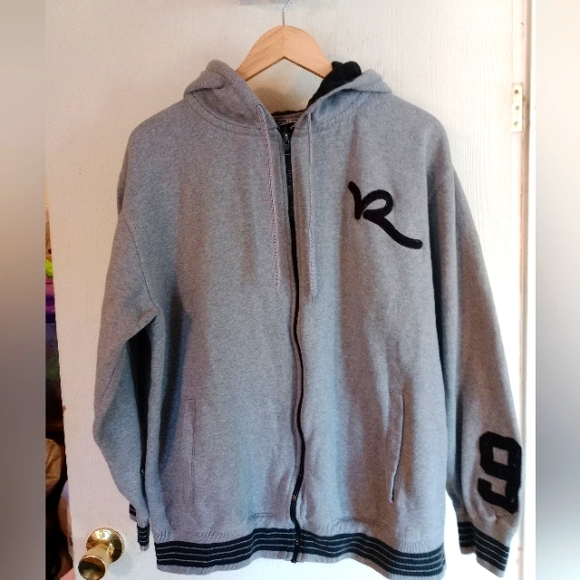 ROCAWEAR‎ 99 GRAY Hoodie Sz. Medium - Picture 3 of 11